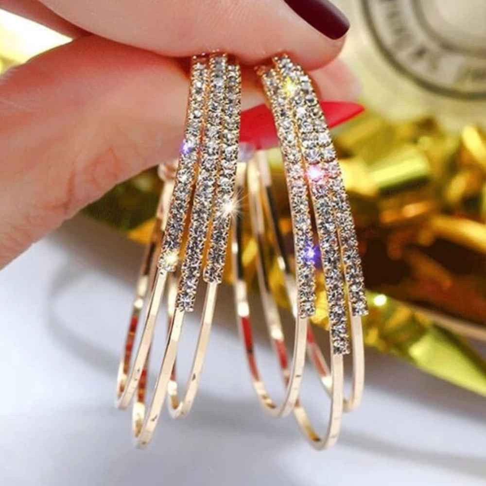 Elegant Gold and Silver Hoop Earrings